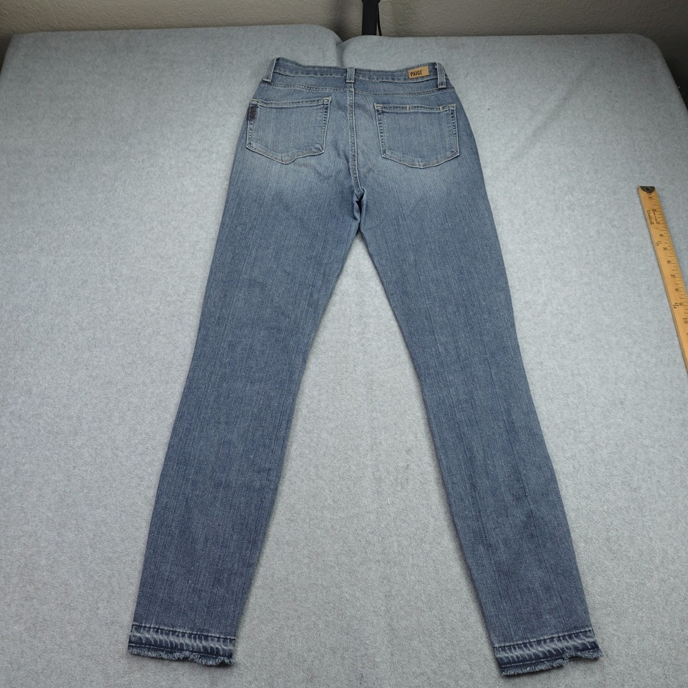 Paige‎ Jeans Womens 27 Blue Margot Ankle High Rise Skinny Ellington Raw Hem - Picture 3 of 14